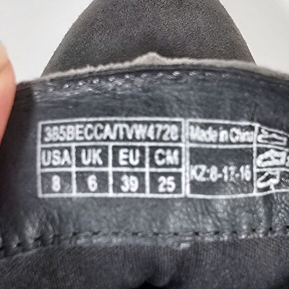 Vionic Becca Suede Ankle Bootie Women's Size 8 Gray Lace Up Wedge - Picture 10 of 12